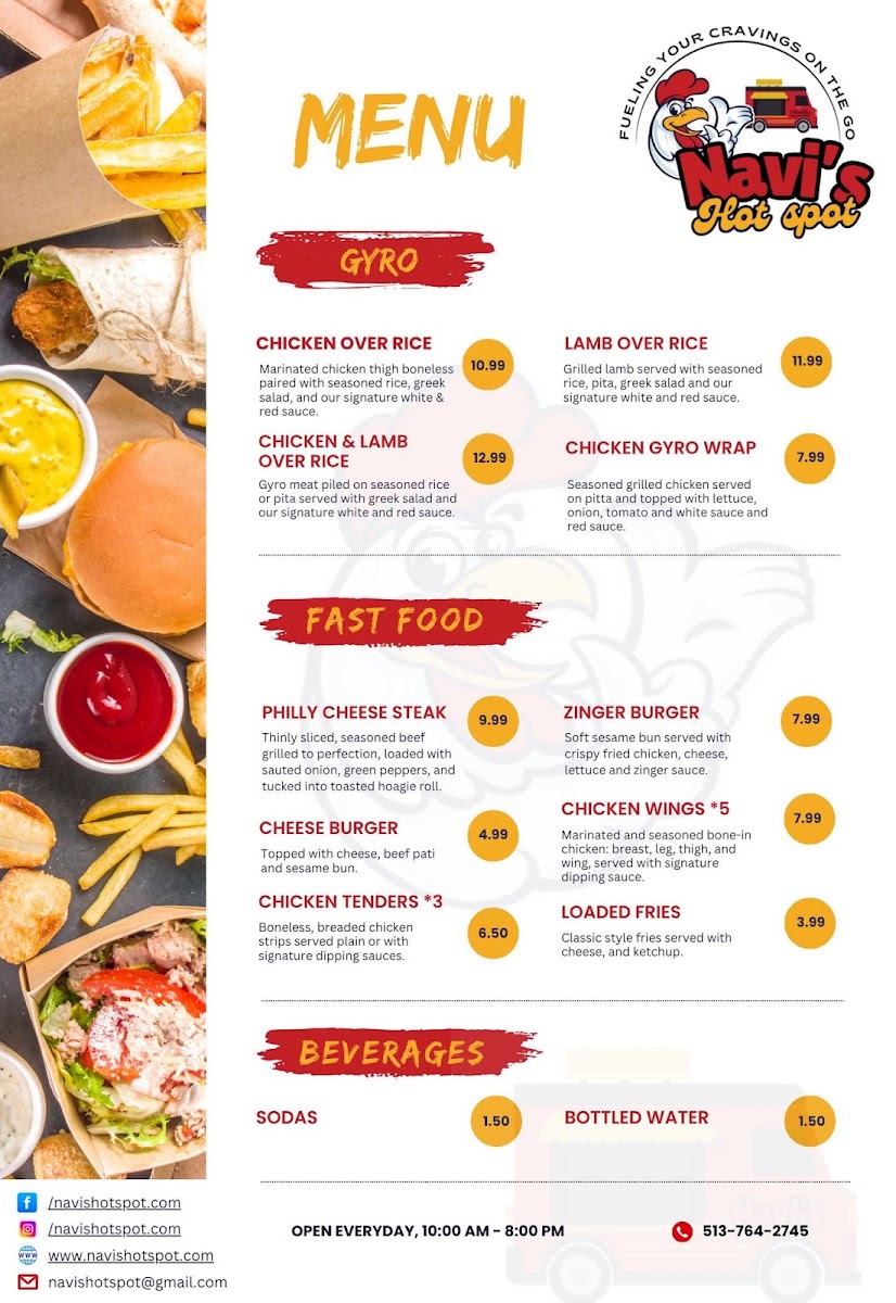Navishotspot menu board