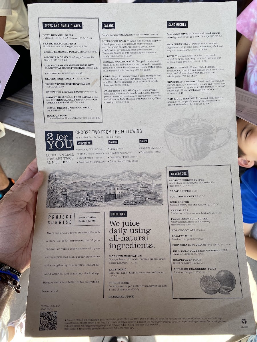 First Watch menu board