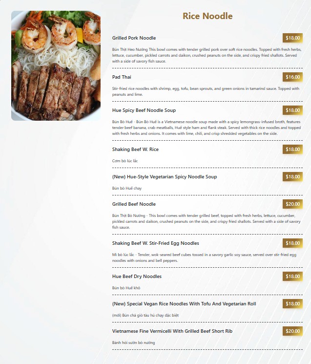 DateCafe – Pho, Coffee & Bubble Tea menu board