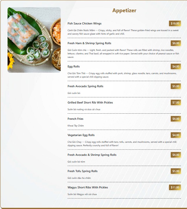 DateCafe – Pho, Coffee & Bubble Tea menu board