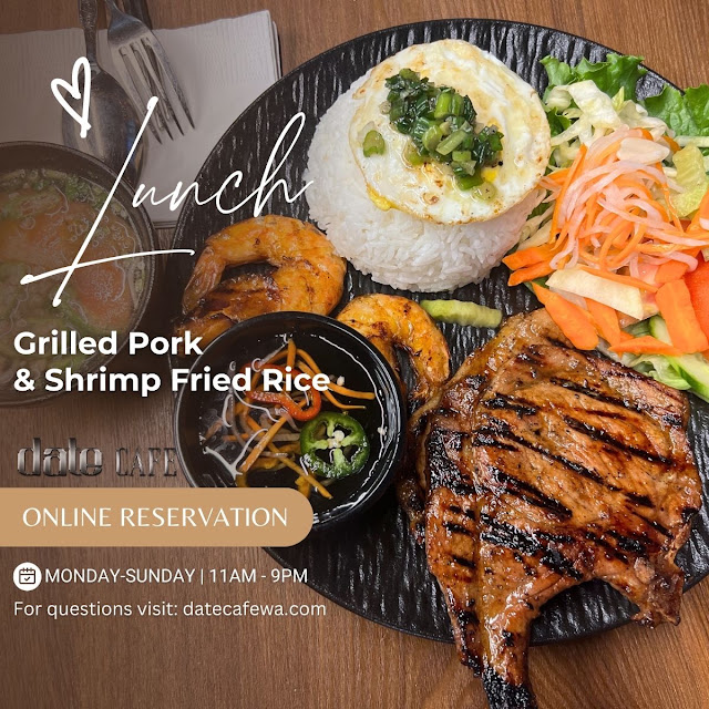 Special Pork Chop Rice with Grilled Shrimp