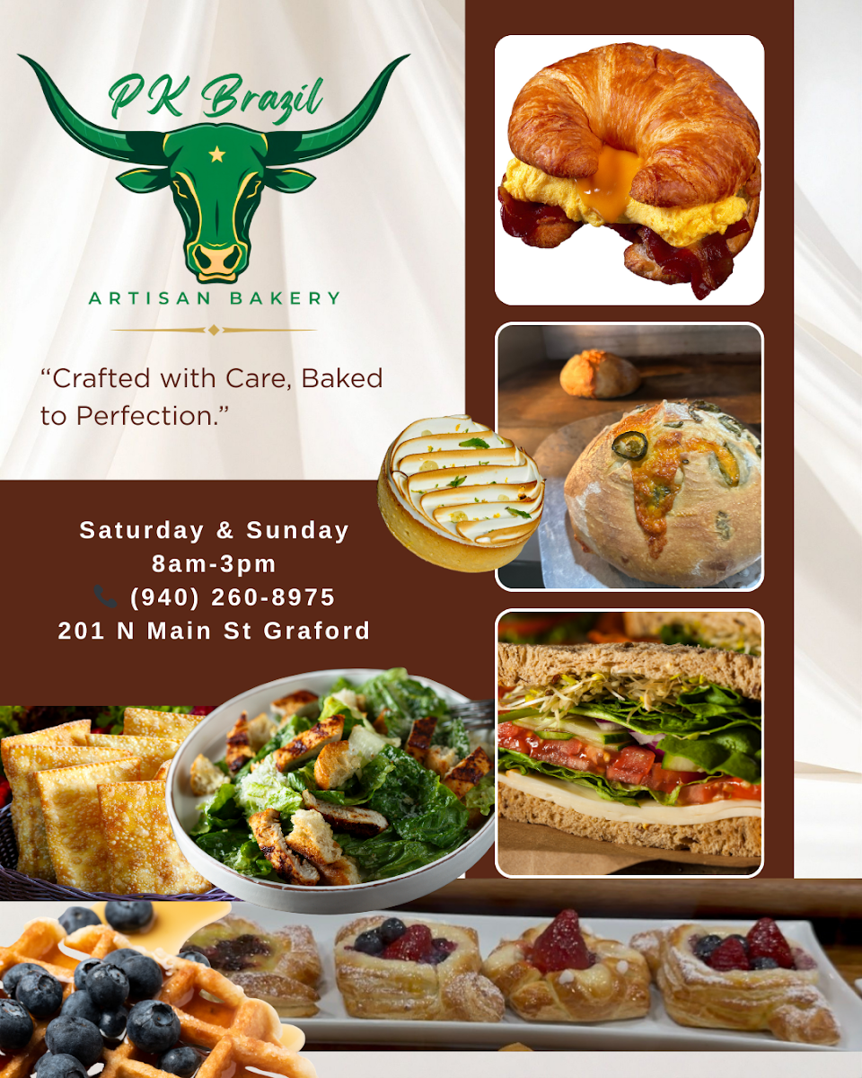 PK Brazil Artisan Bakery menu board