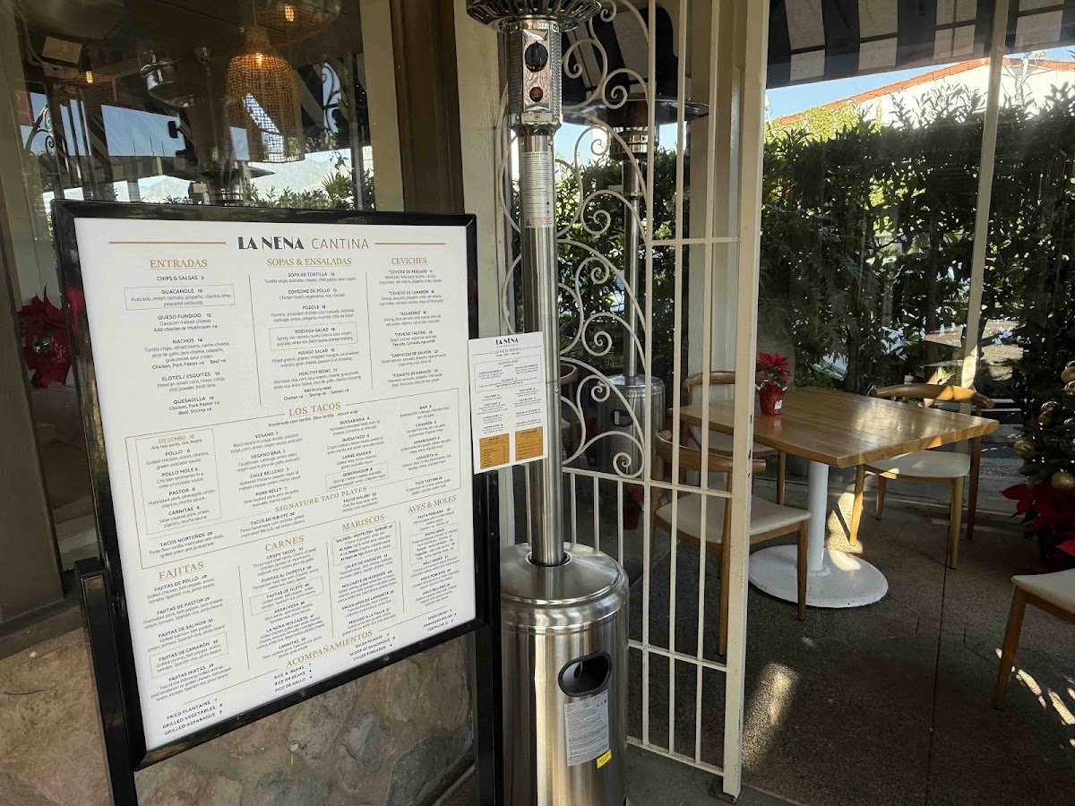 La Nena Cantina menu board