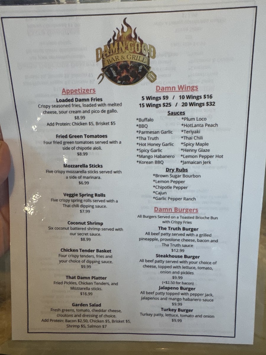 TASTE THE TWIST BAR & GRILL menu board