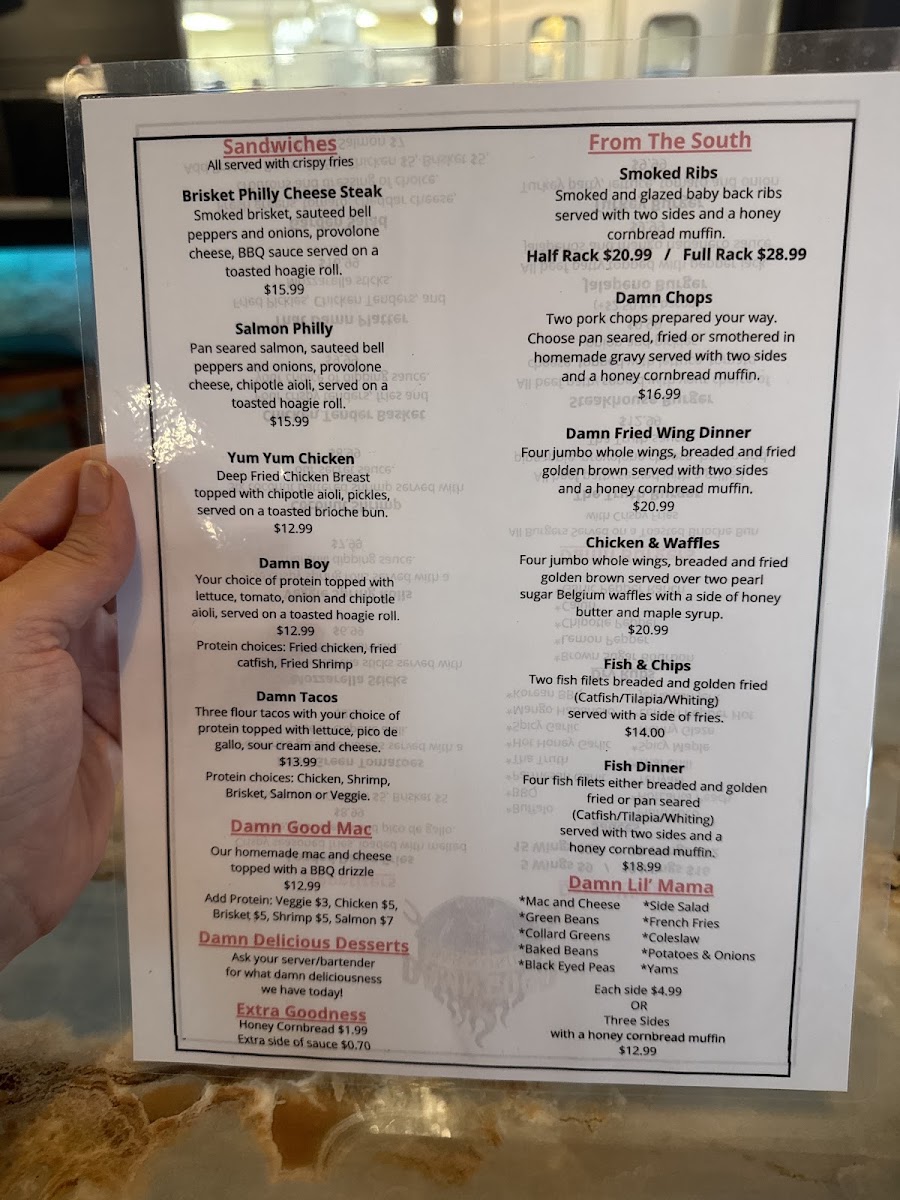 TASTE THE TWIST BAR & GRILL menu board
