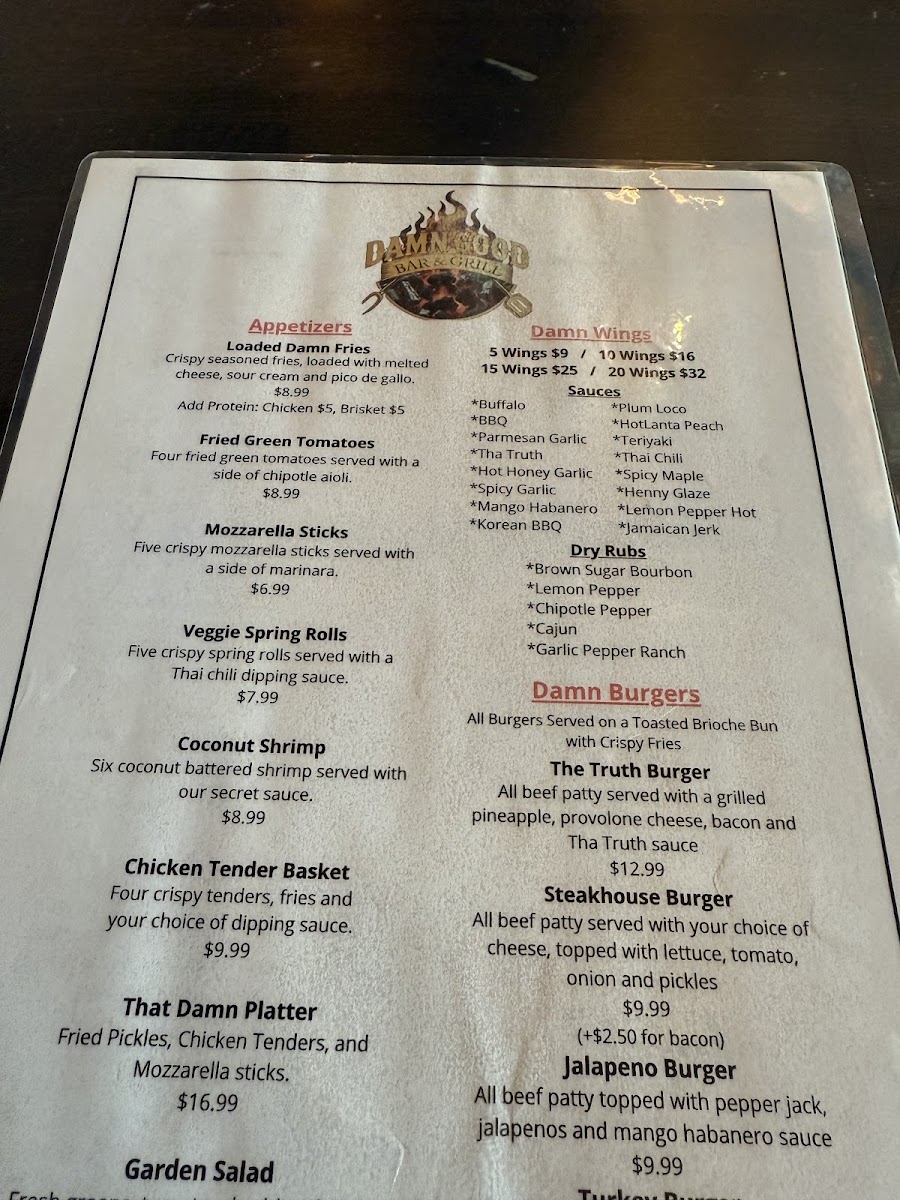 TASTE THE TWIST BAR & GRILL menu board