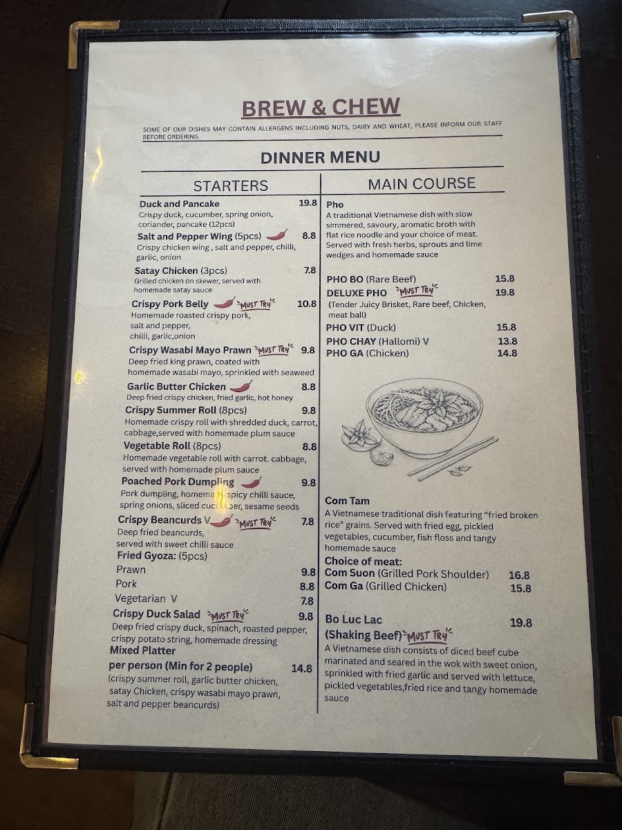 Enchanted Cafe & Bar menu board
