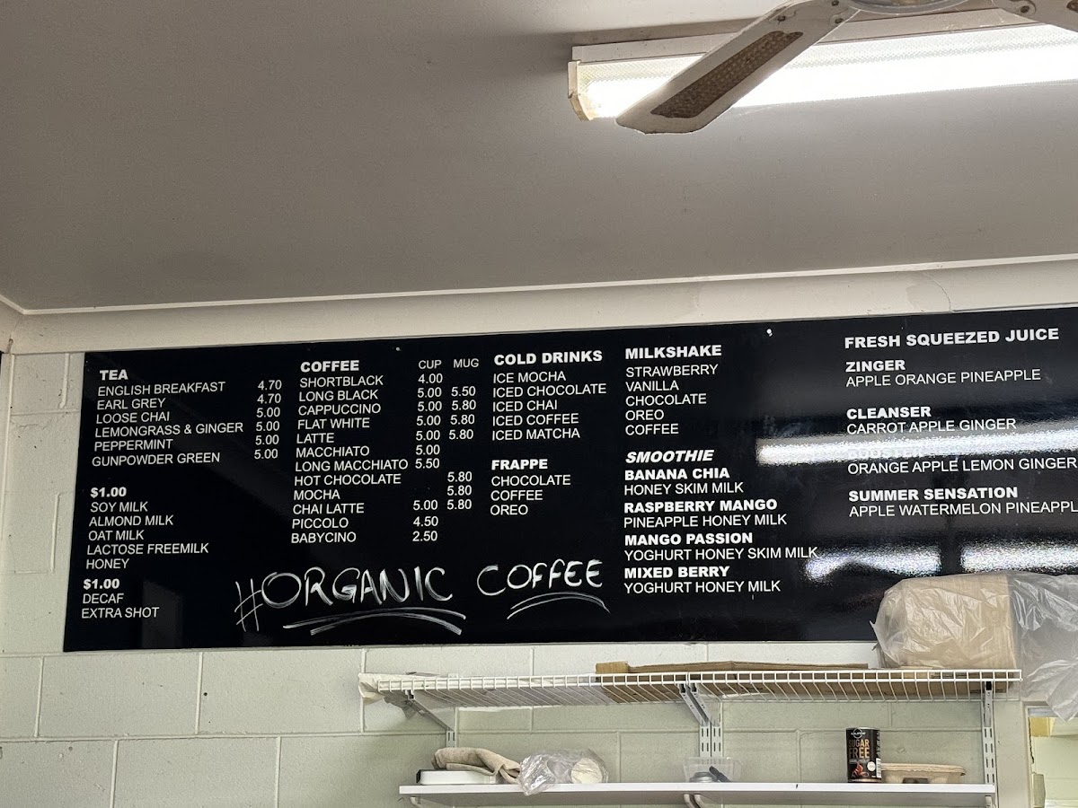 The Bean Tree Cafe ASP menu board
