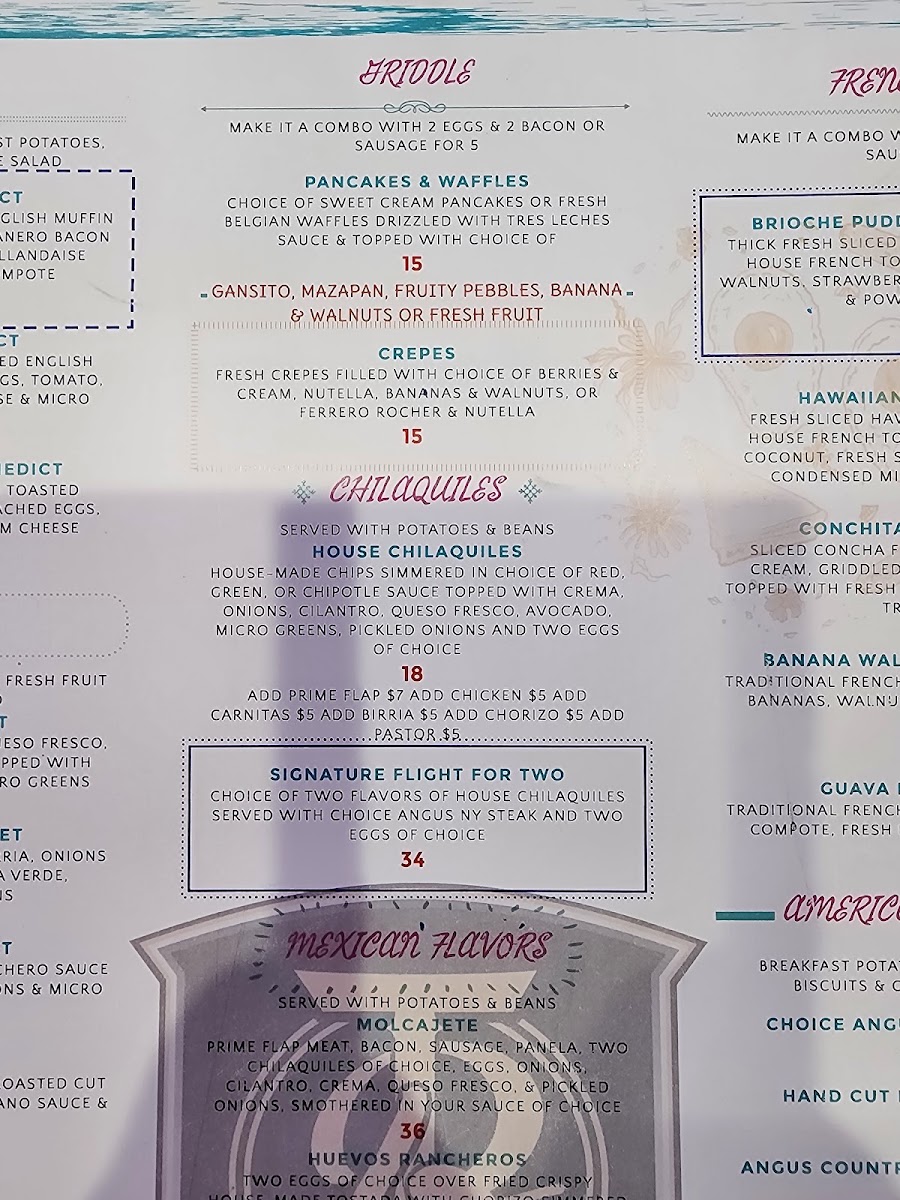The Brunch Spot menu board