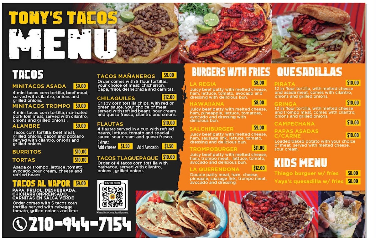Los Compas Food Park & The Bar menu board