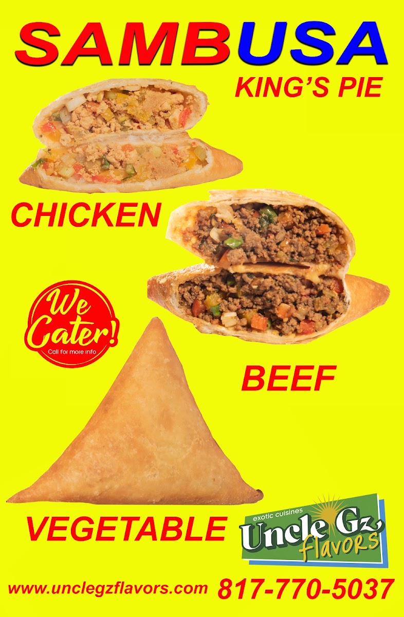 Uncle G'z Flavors menu board