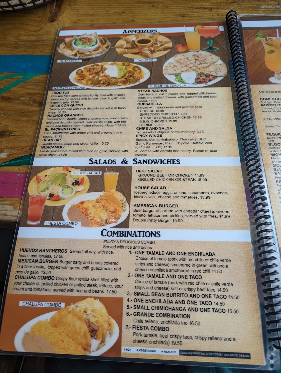 Charlie's Sports Bar & Grill menu board