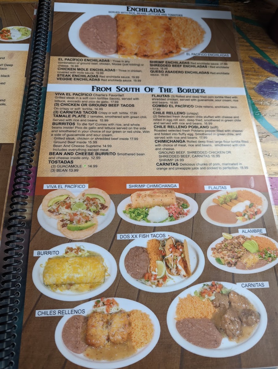 Charlie's Sports Bar & Grill menu board