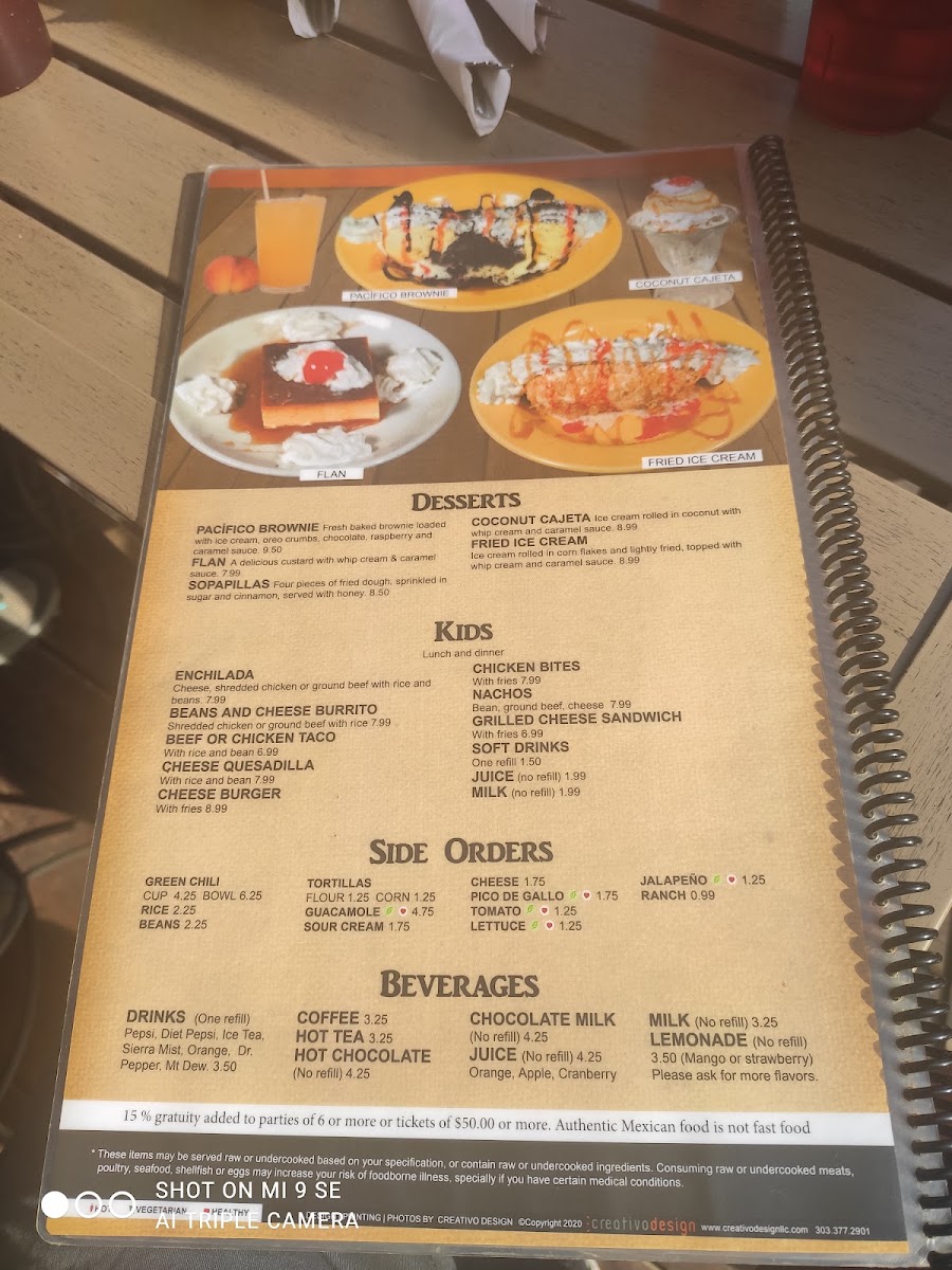 Charlie's Sports Bar & Grill menu board