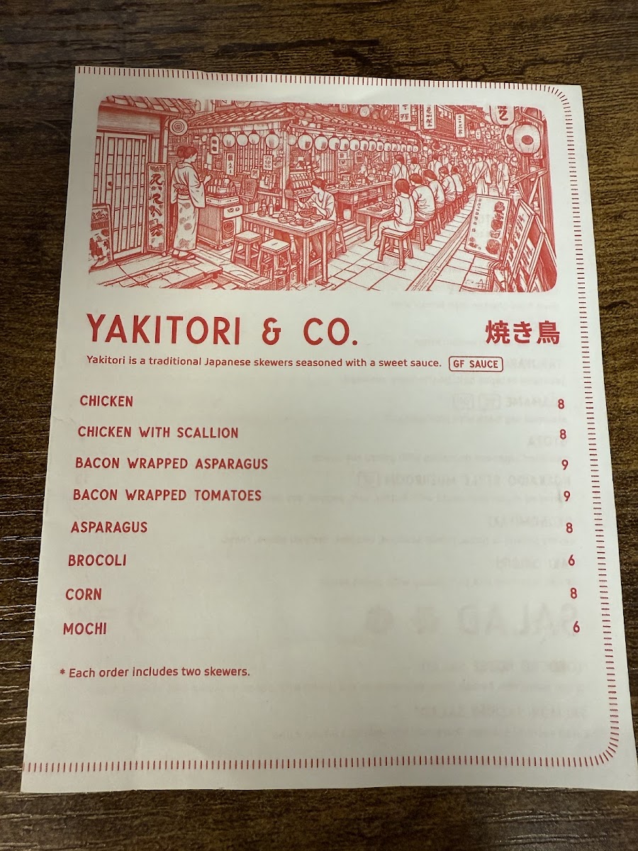 Yokocho Izakaya menu board