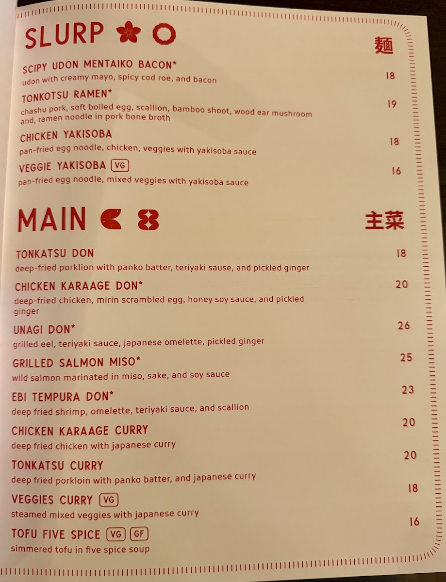 Yokocho Izakaya menu board