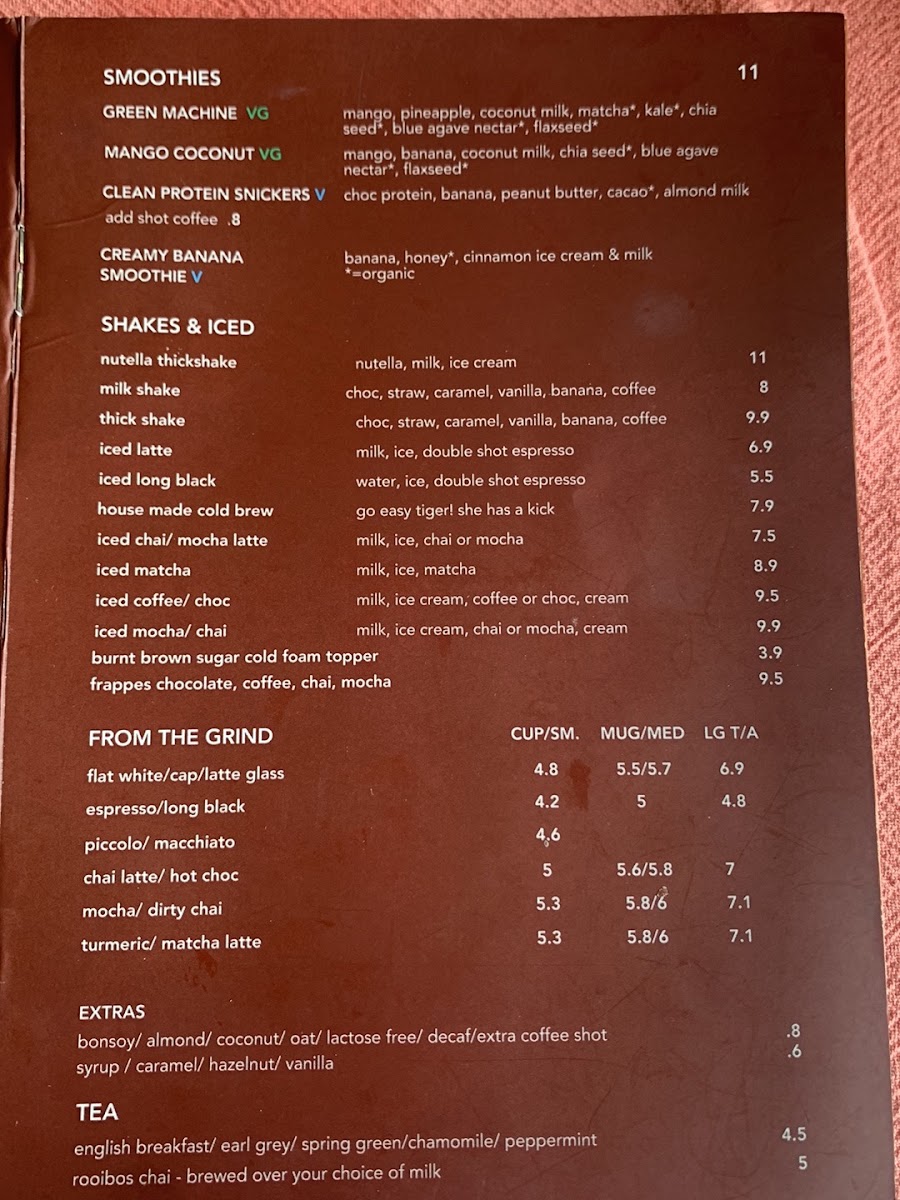 Hudson & Rosie's Table menu board