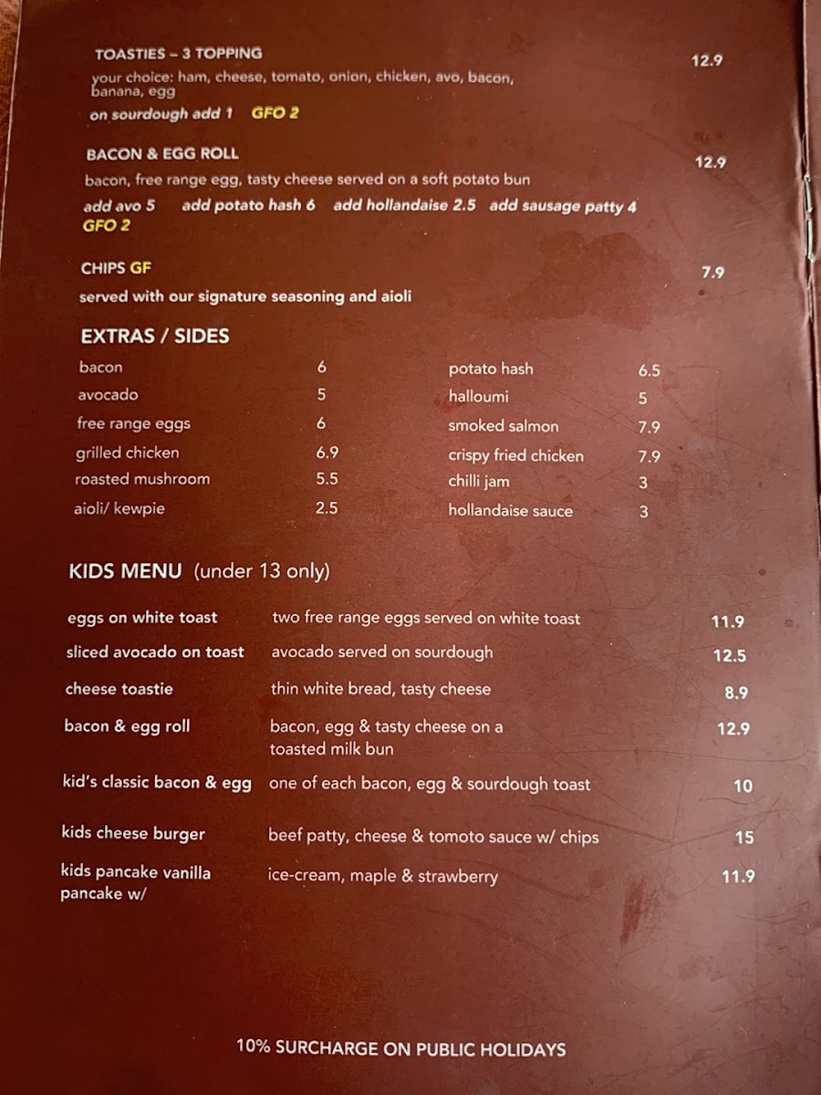 Hudson & Rosie's Table menu board