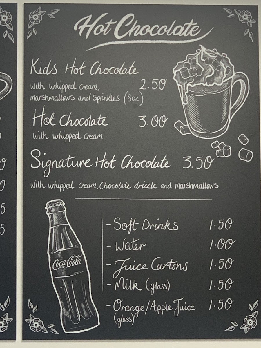 Pete's Cafe menu board