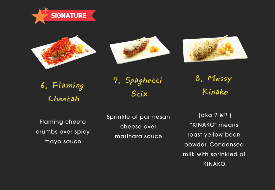 Corndogs by Mr. Cow menu board