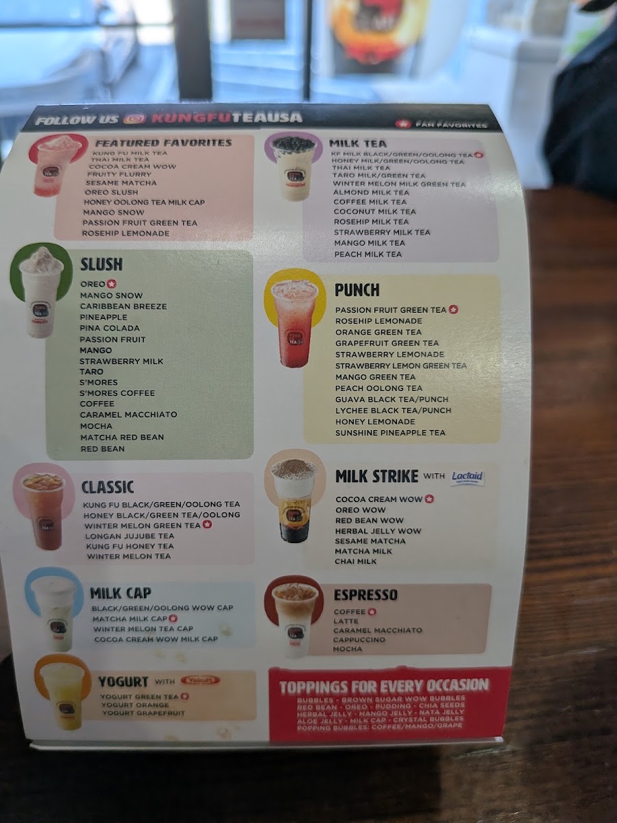 Dumpling District menu board