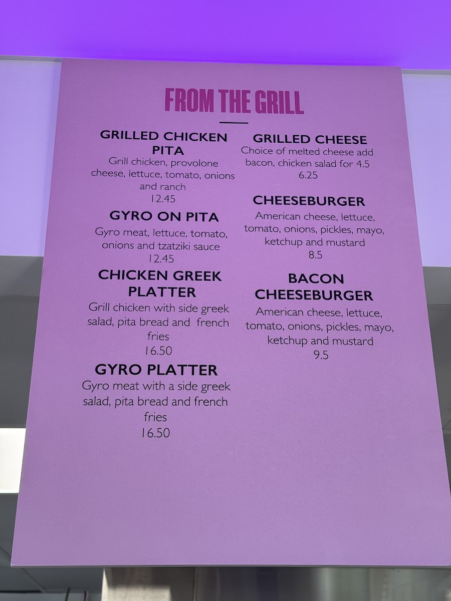 Arepa Please menu board
