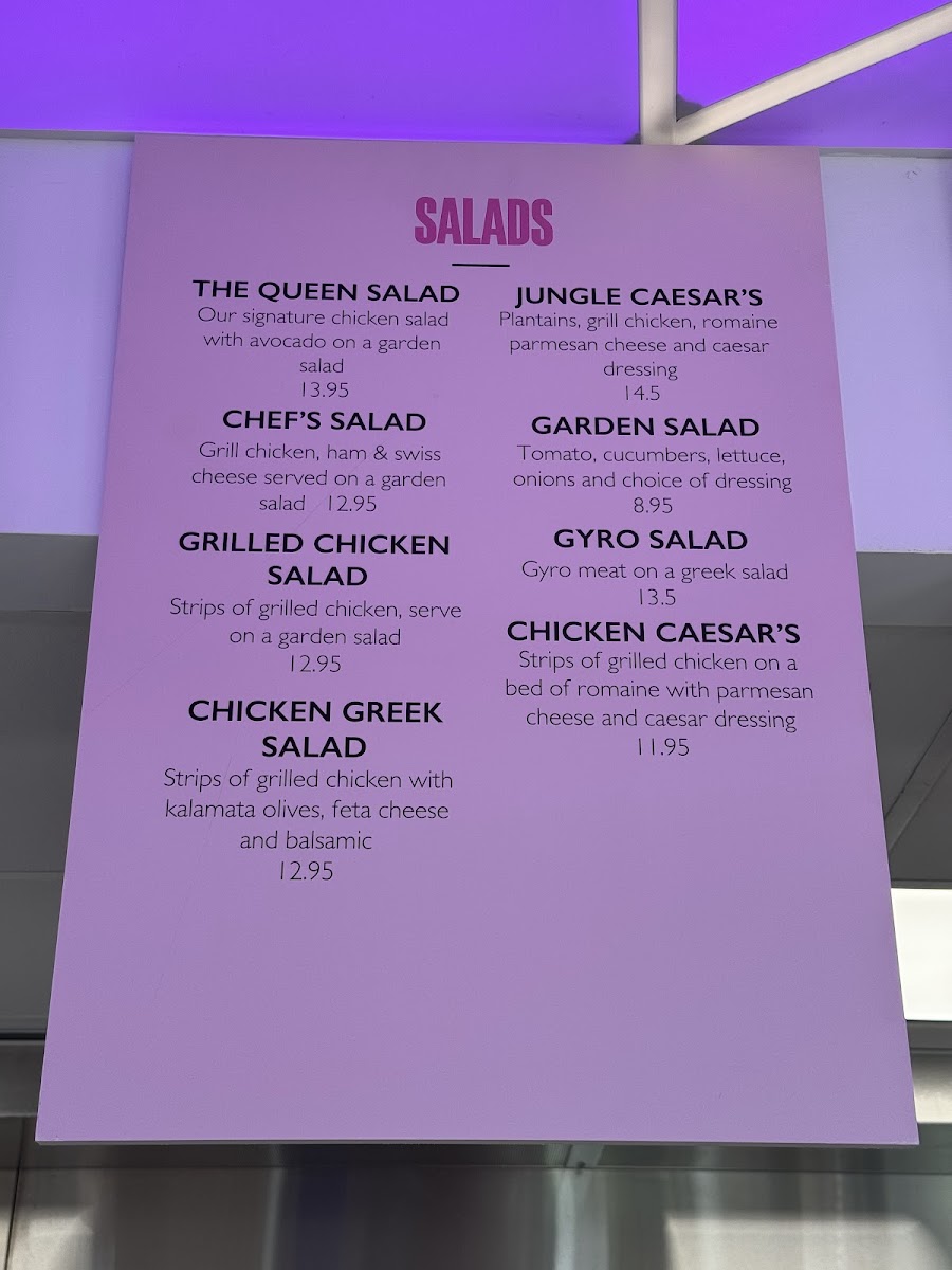 Arepa Please menu board