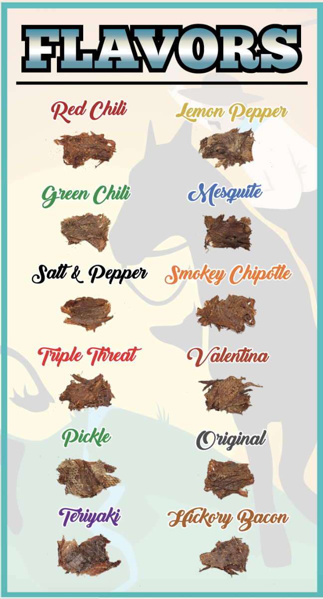El Gaucho's Beef Jerky menu board