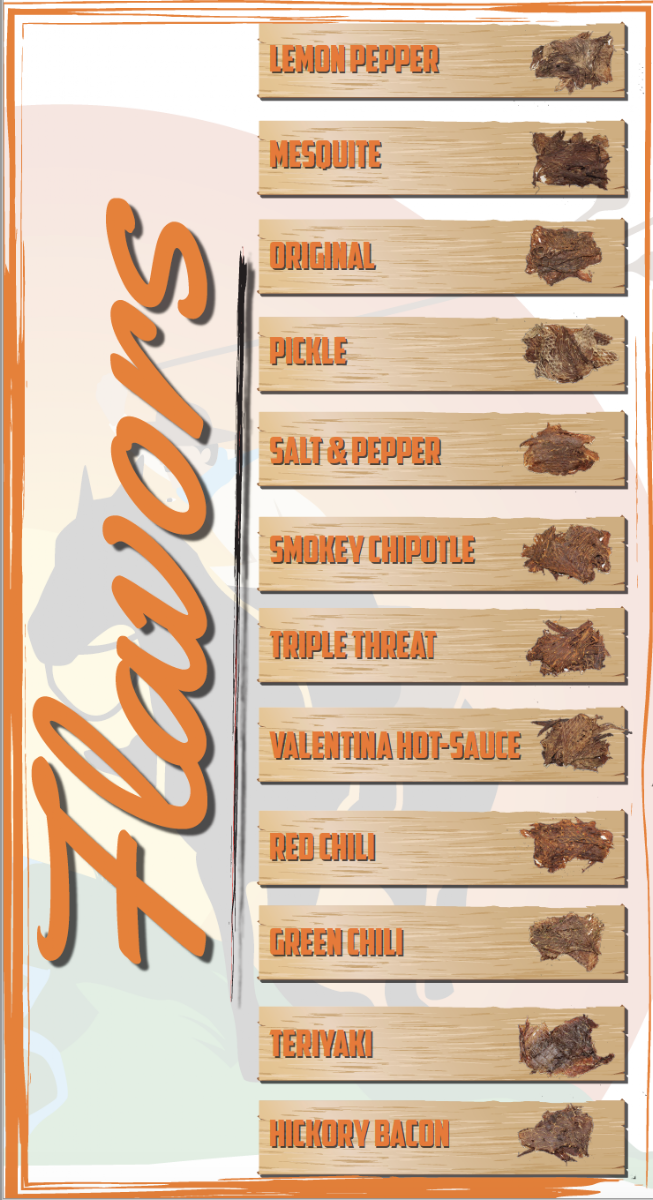El Gaucho's Beef Jerky menu board