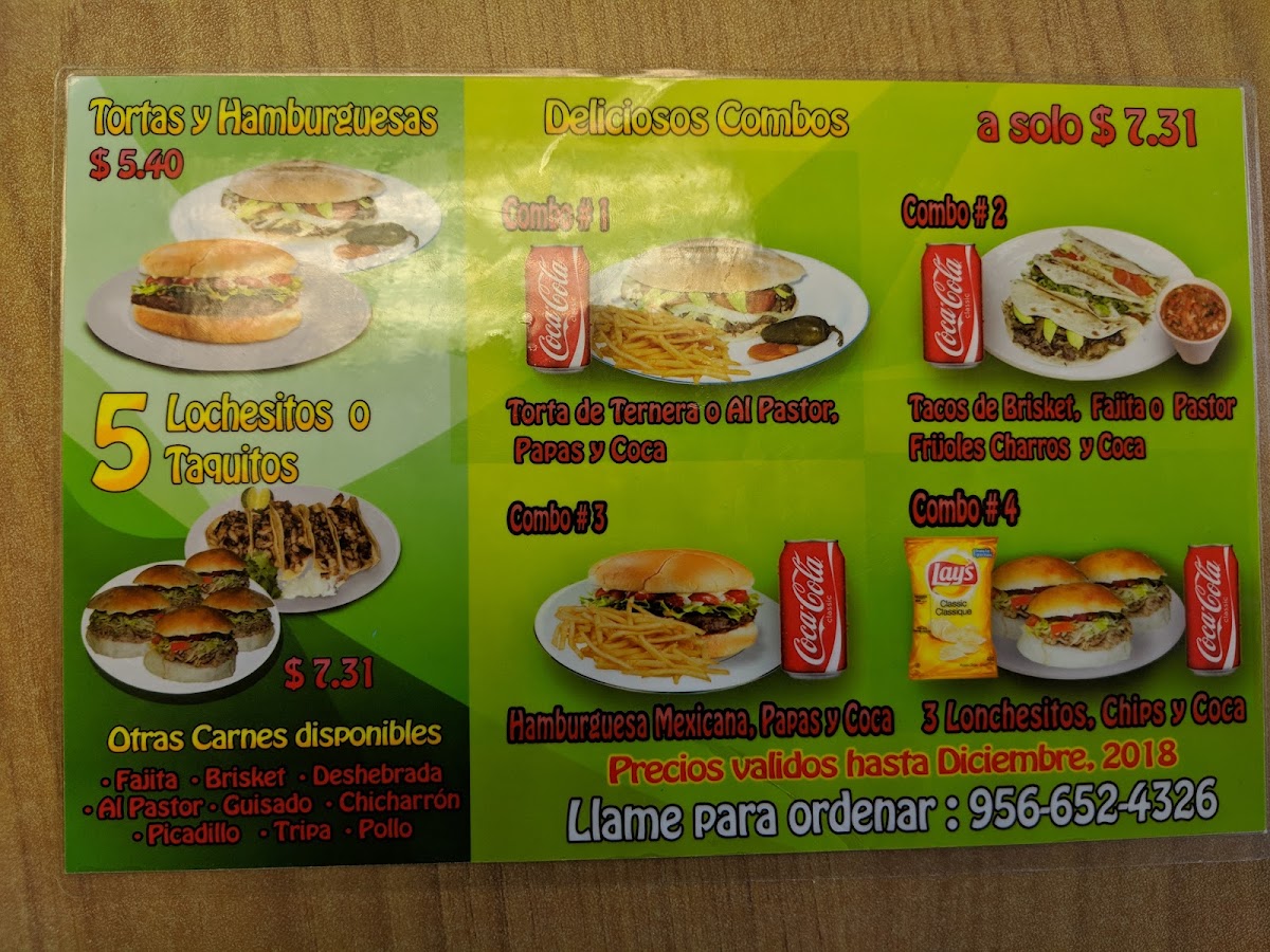 Cantu's Tacos menu board