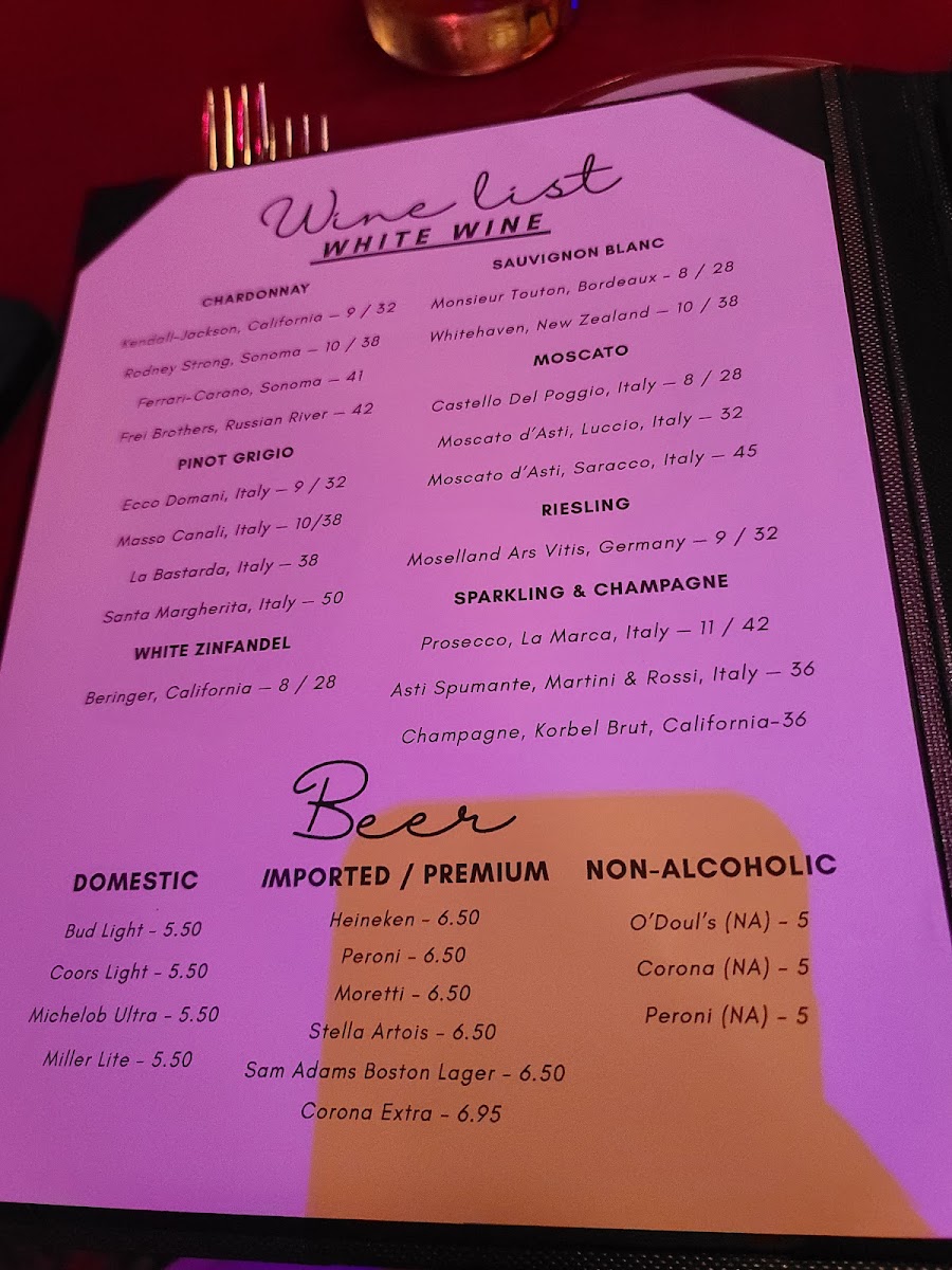 Fazio's menu board