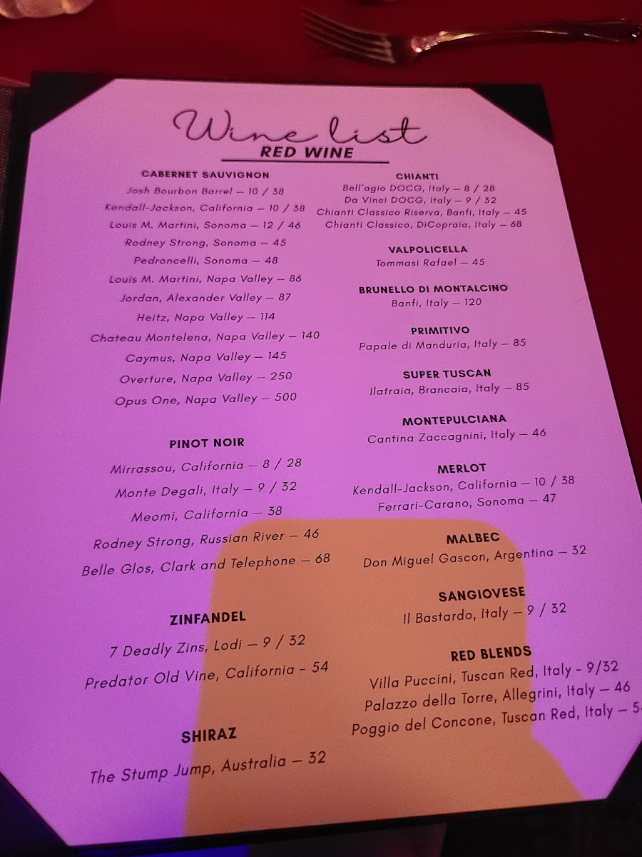 Fazio's menu board