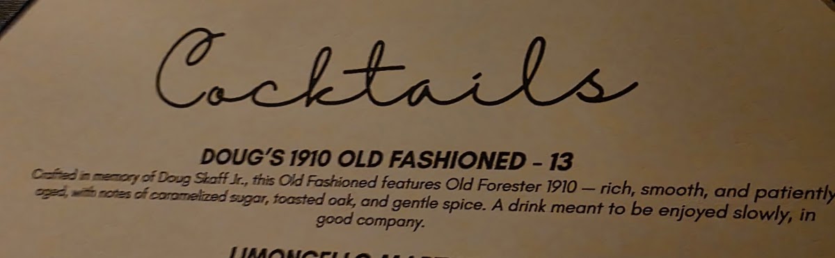Fazio's menu board