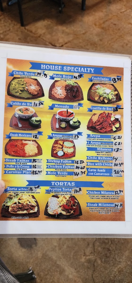 Taqueria Los Pepitos Locos menu board