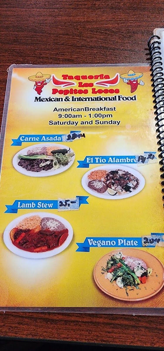 Taqueria Los Pepitos Locos menu board