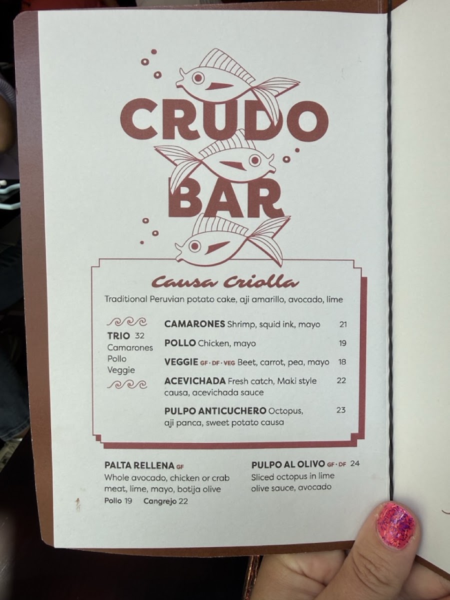 Lucuma Kitchen and Bar menu board