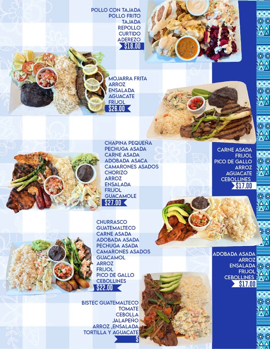 La Lupita Restaurant & Deli menu board