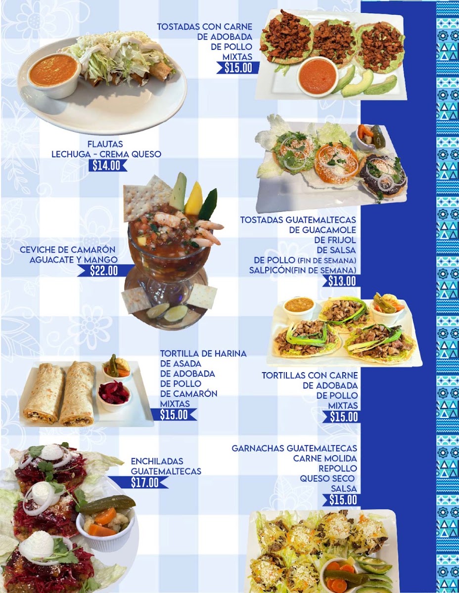 La Lupita Restaurant & Deli menu board