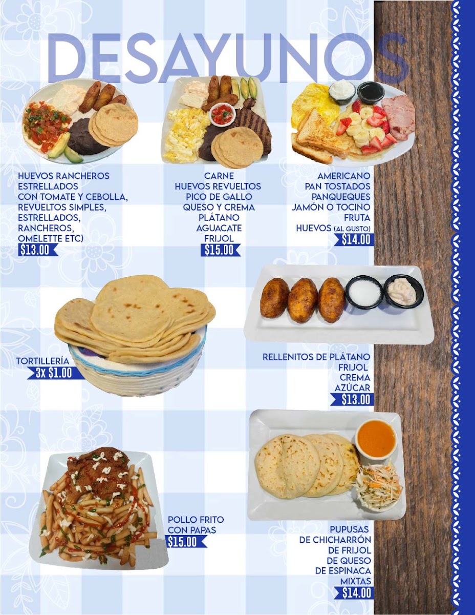 La Lupita Restaurant & Deli menu board