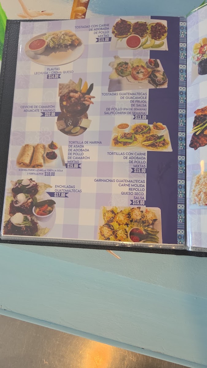 La Lupita Restaurant & Deli menu board
