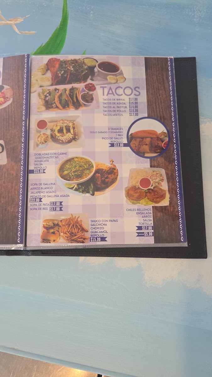 La Lupita Restaurant & Deli menu board