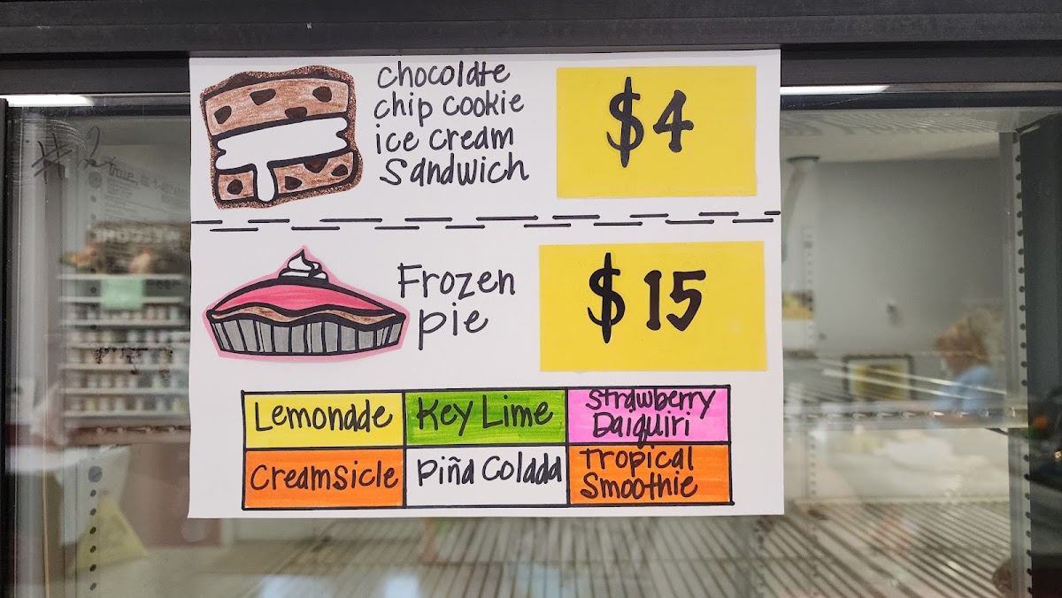 Granny's Garden menu board