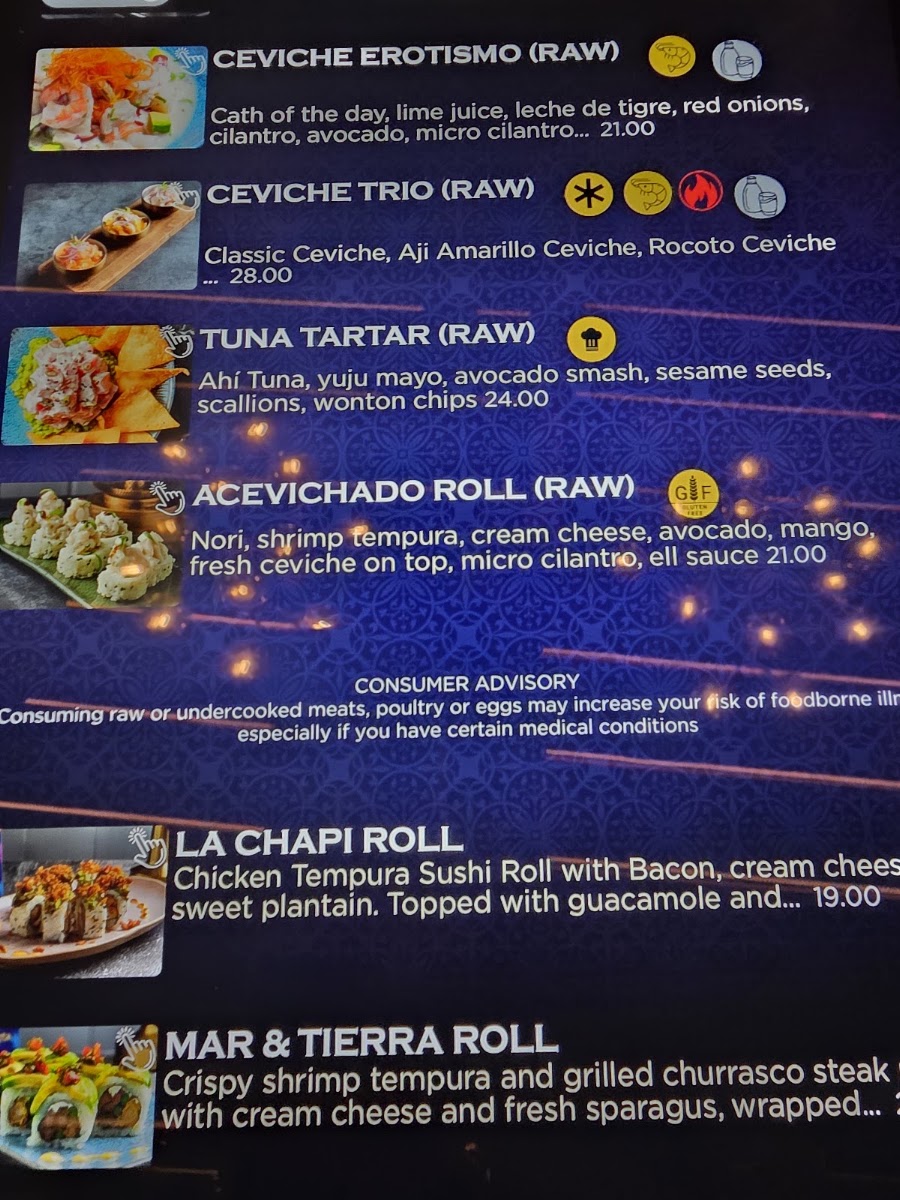 Mamazzita Gastrobar menu board