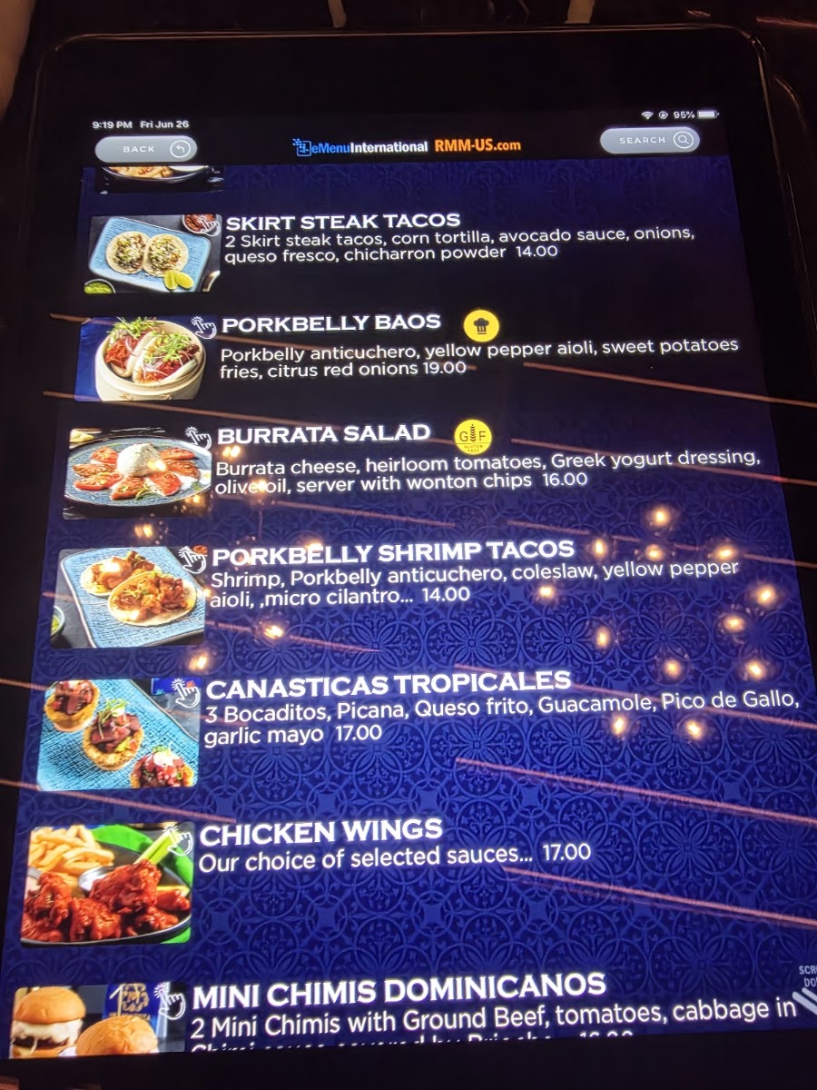 Mamazzita Gastrobar menu board