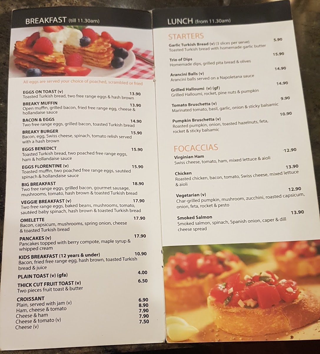 Doncho's Cafe menu board