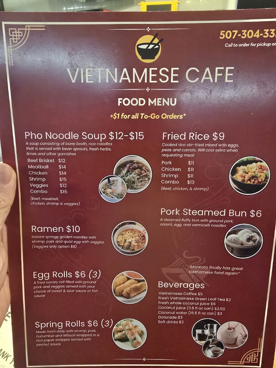Vietnamese Cafe menu board