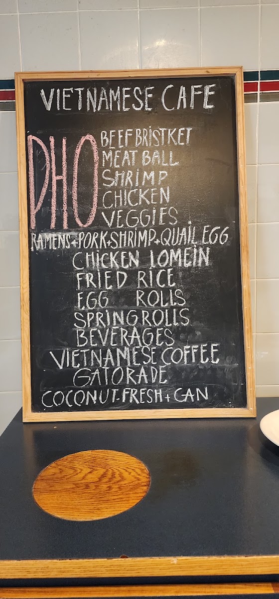 Vietnamese Cafe menu board