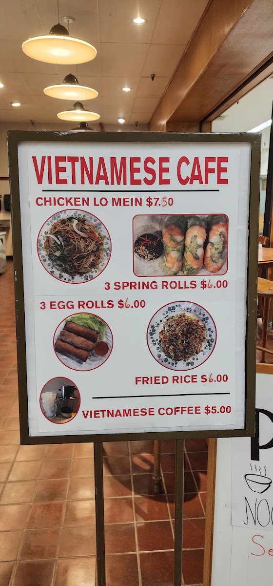 Vietnamese Cafe menu board