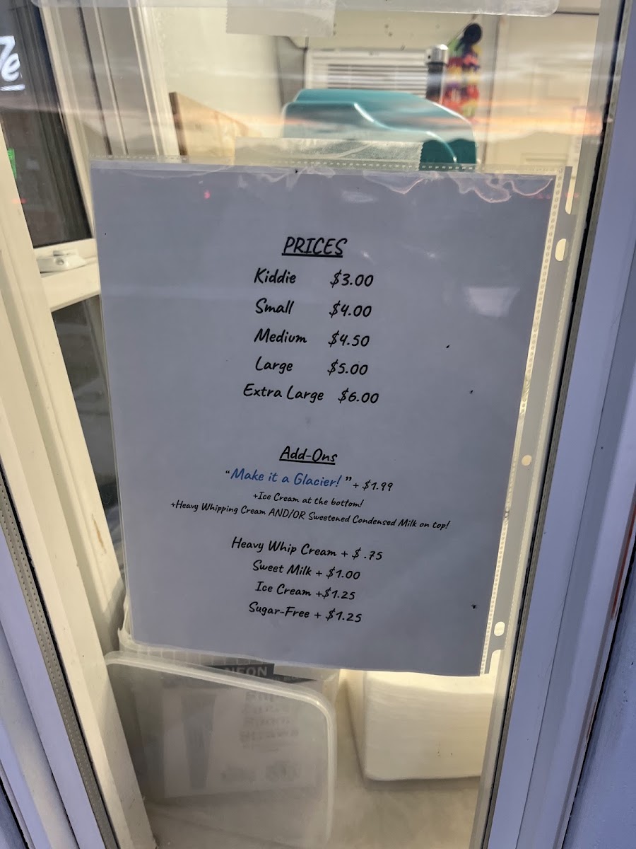 Snoasis menu board