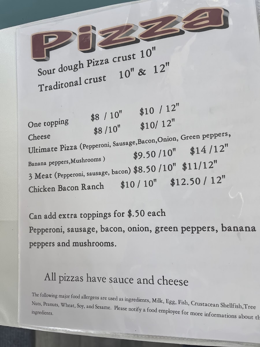 PeePaw’s Full Throttle Diner menu board